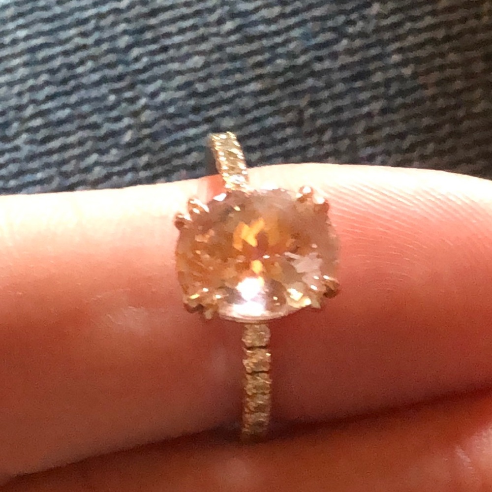 Morganite Diamond ring.